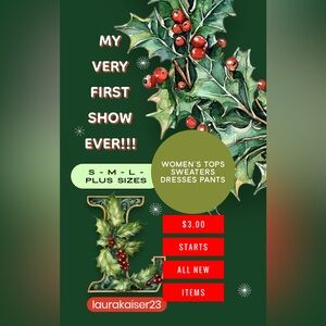 MY FIRST SHOW! $3 STARTS
Women’s Sizes S M L PLUS SIZES
ALL NEW ITEMS